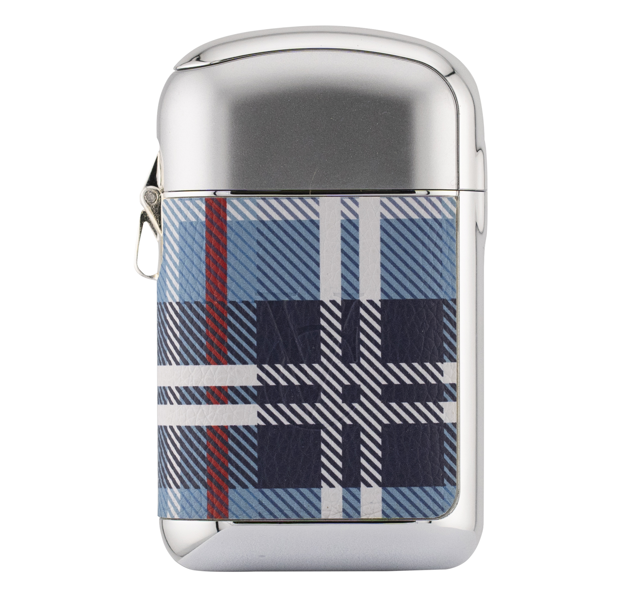 Blue and Silver Plaid Vape Case
