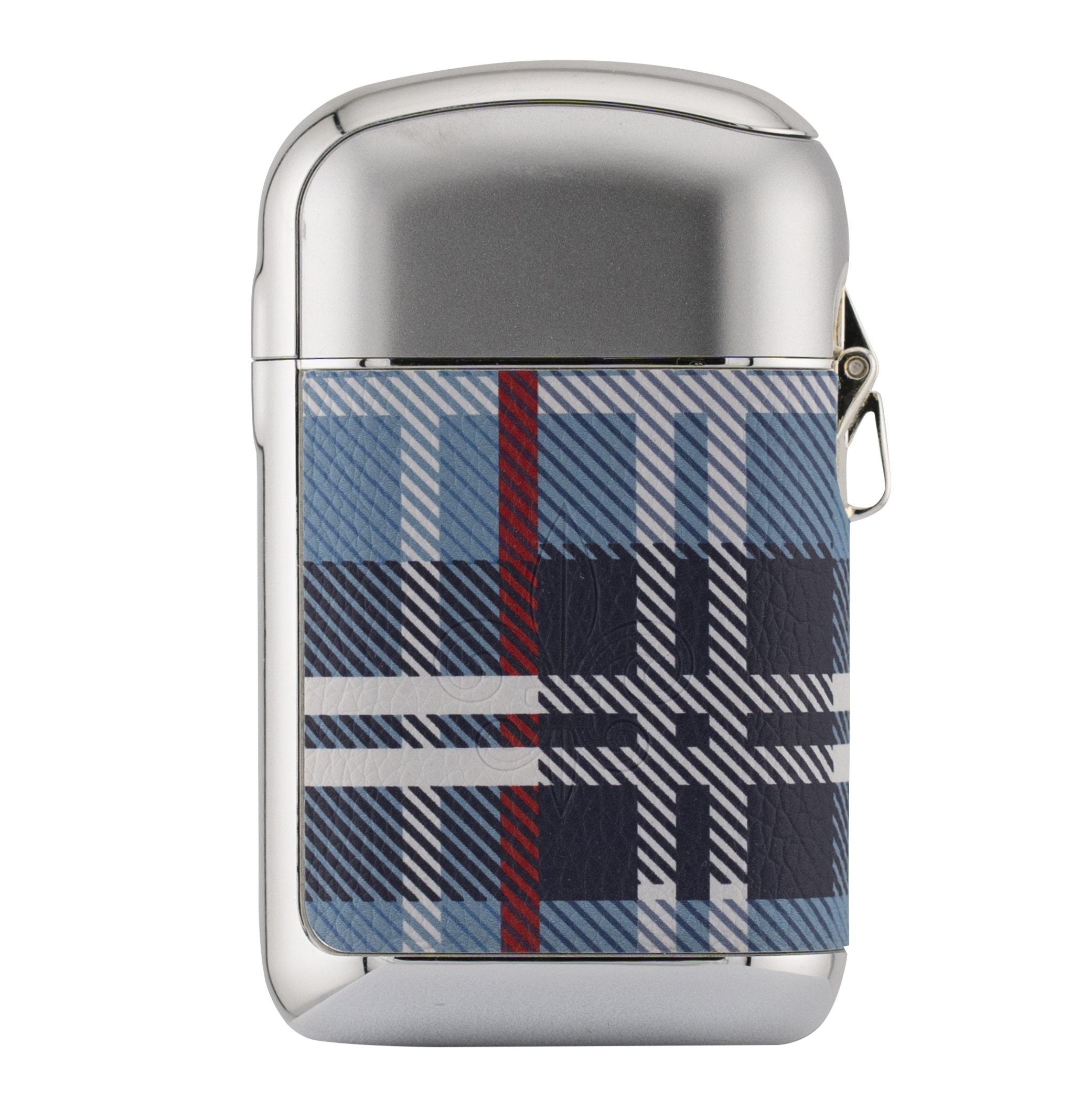 Blue and Silver Plaid Vape Case